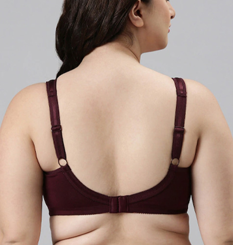 Grapewine Non-Wired Non Padded Full Coverage Cotton Minimizer Full support Bra A112